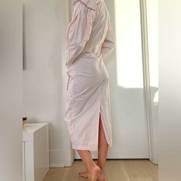 VINTAGE 80’s utility dress Size S/M new-like condition 100% thick cotton - Picture 3 of 16